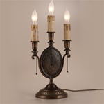 Oval Tri Candle Table Lamp
