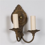 Pair of Late Empire Hand Painted Sconces