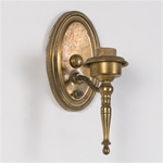 Pair of Brass Torch Sconces