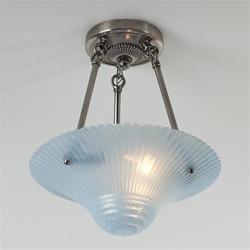 Blue Chinese Fan Ceiling Light