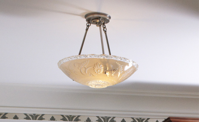 Vintage Originals Lighting Portfolio - Vintage Glass Bowl Ceiling Fixture