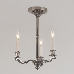 Colonial Tri-Candle Chandelier