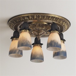 Golden Sundisc Flush Light
