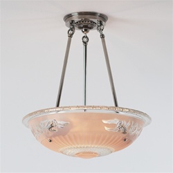 Pink Feathered Garland Ceiling Light