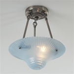 Blue Chinese Fan Ceiling Light